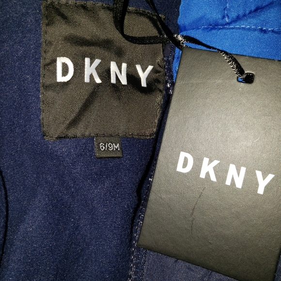NWT DKNY baby boys navy blue snowsuit 6-9mos - Picture 7 of 9